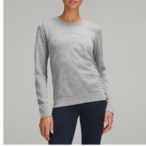Lululemon Athletica Heather Gray Swiftly Relaxed Long Sleeve Top